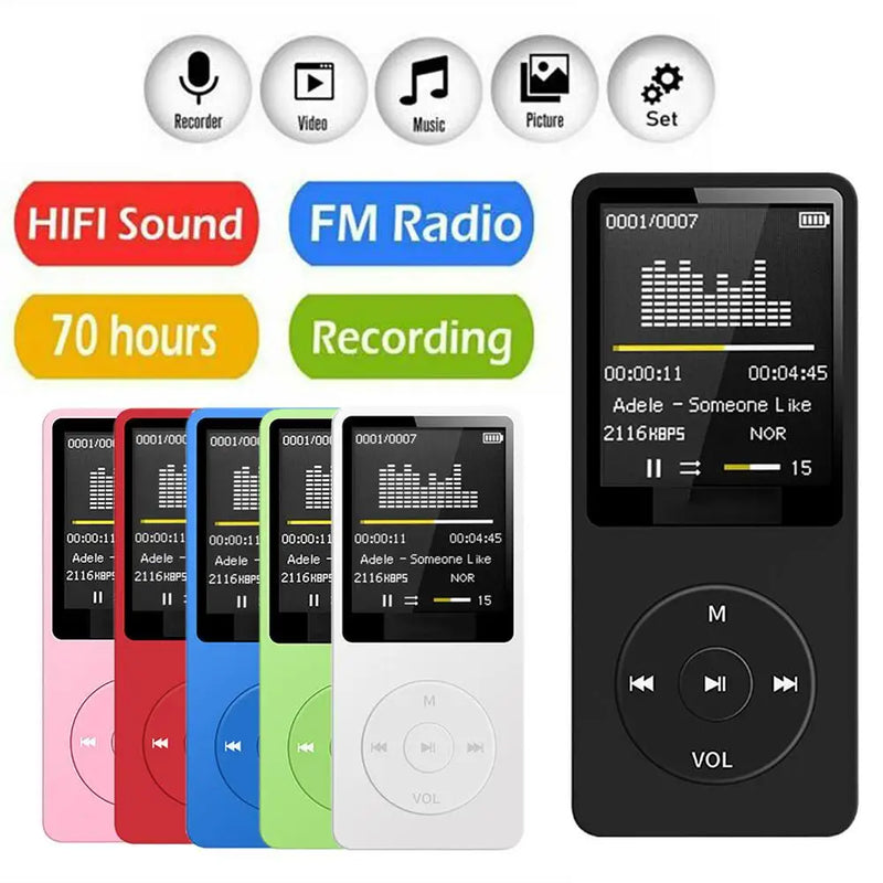 Top Mp3 Music Bluetooth e Rádio FM portátil  Ultra-fino